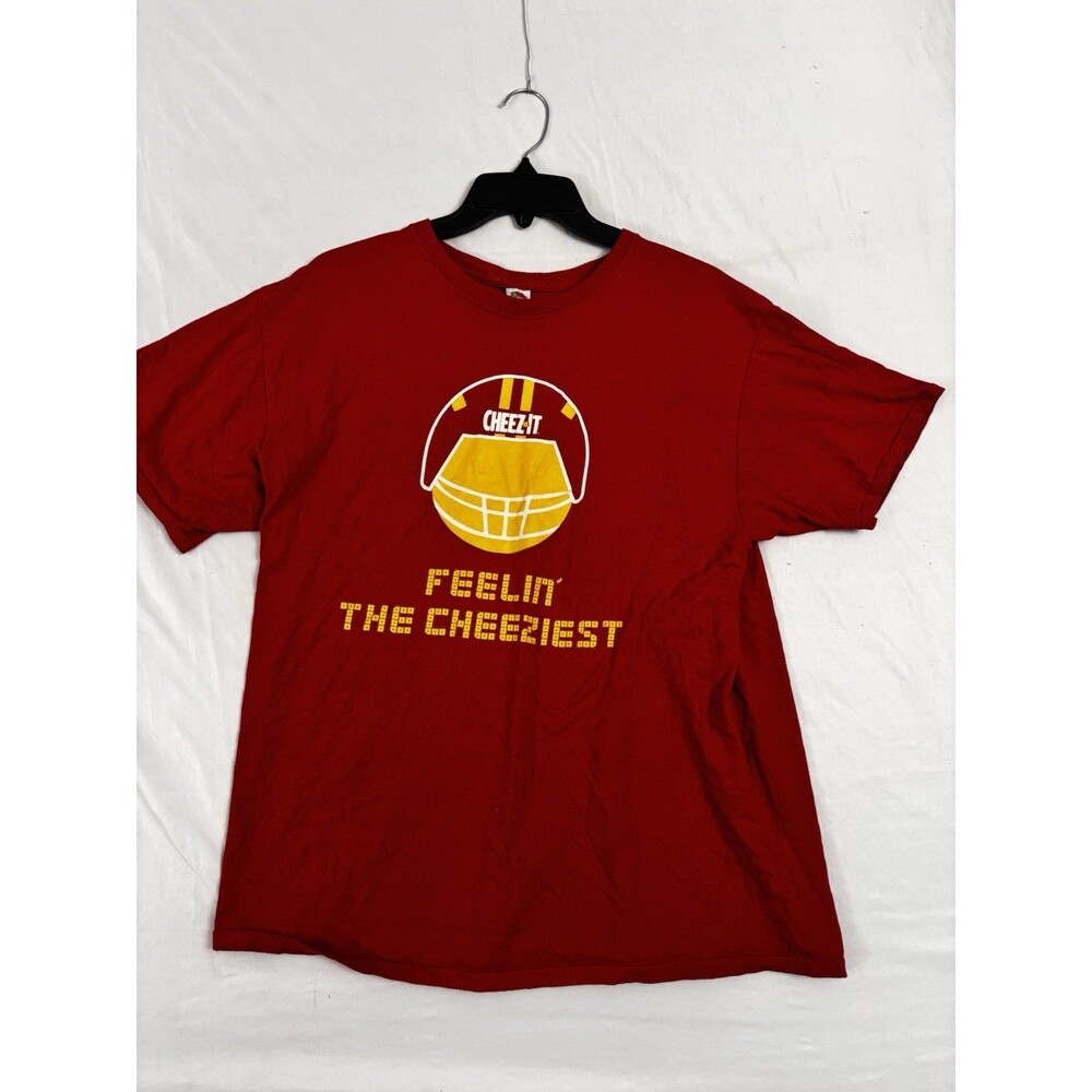 Cheez-It Feelin The Cheeziest Red Graphic T Shirt Snack Food Tee Adult Large